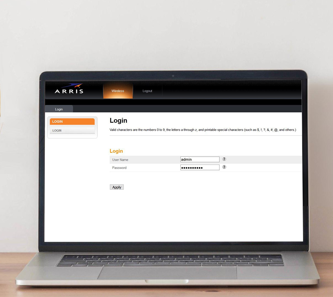 Arris router login